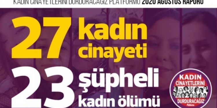 Ağustos ayında 27 kadın erkekler tarafından katledildi!