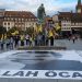 Strasbourg’da TCŞ ve TEKO-JIN’den 100 m²’lik “Öcalan’a Özgürlük” posteri