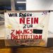 Frankfurt’ta genç kadınlardan “Em Dibêjin NA” pankart çalışması