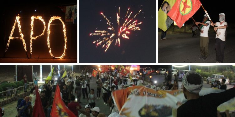 Rojava gençliğinin uzun yürüyüşü Dêrik’te, büyük bir çoşku ile son buldu