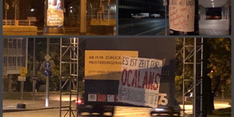 Nürnberg’de gençlerden pankart eylemi