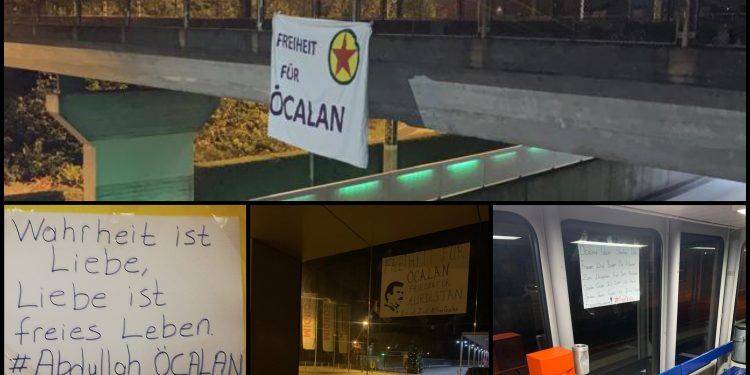 YENİLENDİ – İsviçre’de gençlerden pankart eylemi