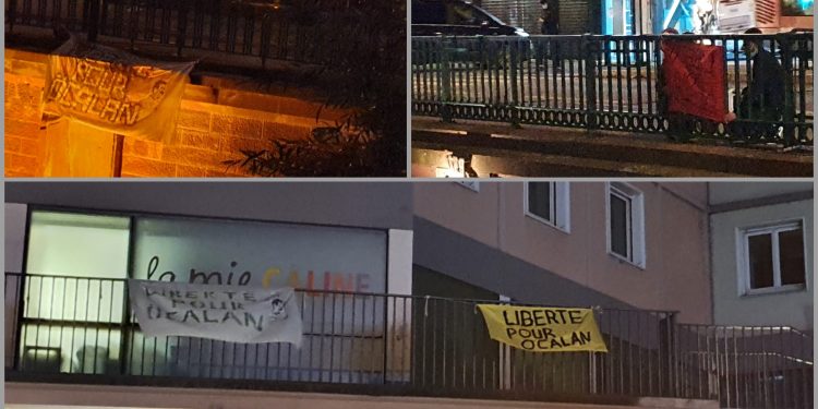 Strasbourg’da gençlerden pankart eylemi