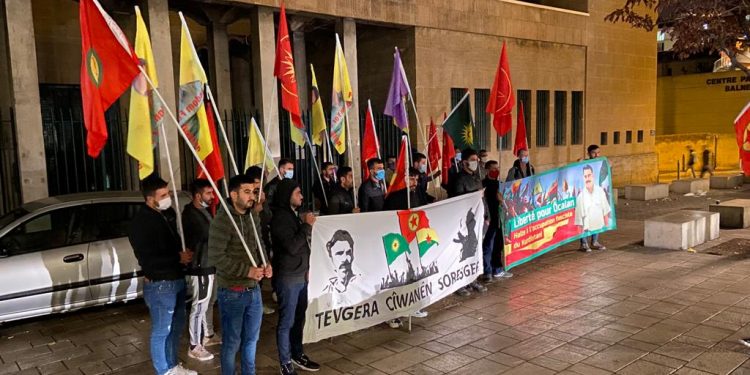 KDP provokasyonuna karşı gençlerden Marsilya’da eylem