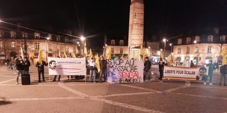 Bordeaux’da gençlerden Şengal için kesintisiz direniş