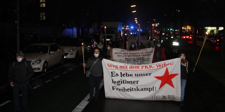 Berlin’de Şengal eylemi – “Önderlik çizgisi Şengal’de her zaman yaşayacaktır”