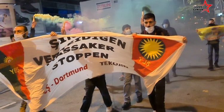 Dortmund’da sivil itaatsizlik eylemi: “Her yer Şengal, her yer direniş”