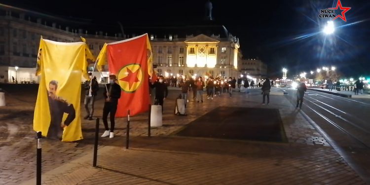 Bordeaux’da coşkulu PKK kutlaması