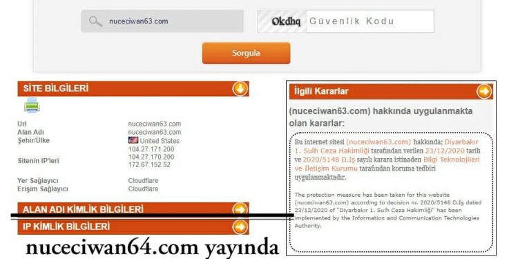 Bizi sansürle durduramazsınız: nuceciwan64.com yayında