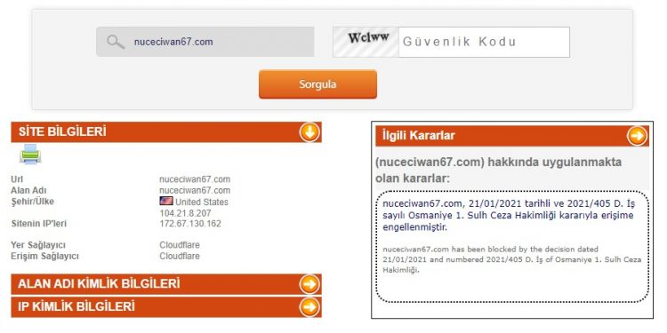 Bizi sansürle durduramazsınız, nuceciwan68.com yayında