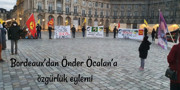 Bordeaux’da Önder Öcalan’a özgürlük eylemi