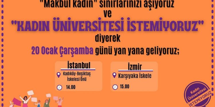 Genç kadınlar ‘kadın üniversitesi’ projesine karşı eyleme geçiyor
