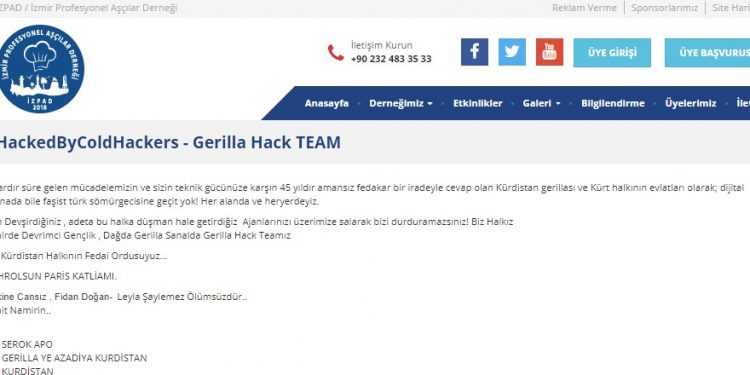 Gerilla Hack Team’dan Paris şehitleri anısına eylem