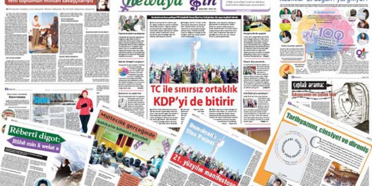 Newaya Jin’ın Şubat sayısı ‘TC ile sınırsız ortaklık KDP’yi de bitirir’ manşeti ile çıktı