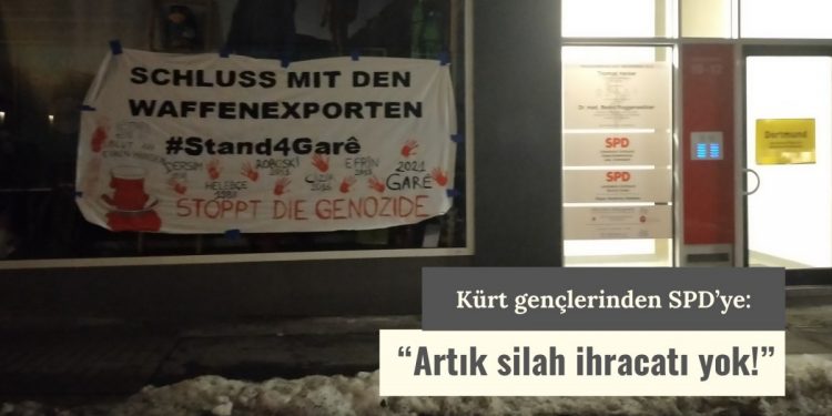 Kürt gençlerinden SPD’ye: “Artık silah ihracatı yok!”