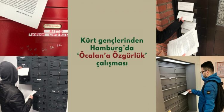 Kürt gençlerinden Hamburg’da ‘Öcalan’a Özgürlük’ çalışması