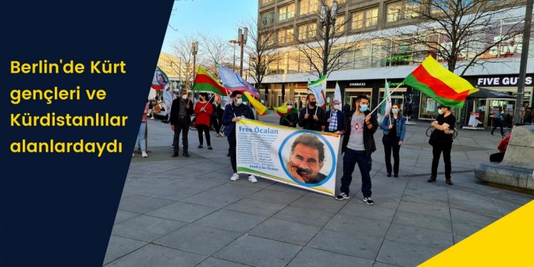 Berlin’de Kürt gençleri ve Kürdistanlılar alanlardaydı