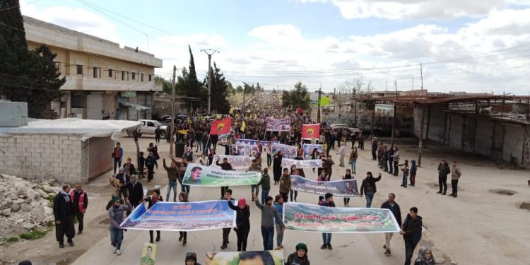 Şehba’da Efrîn’in işgal edilişinin 3’üncü yıldönümü protesto edildi