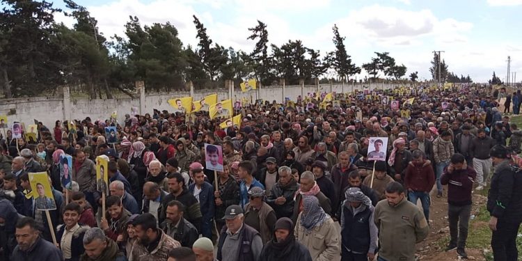 Şehba’da Efrîn’in işgal edilişinin 3’üncü yıldönümü protesto edildi