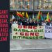 Stuttgart gençliğinden işgal saldırılarına karşı protesto eylemi