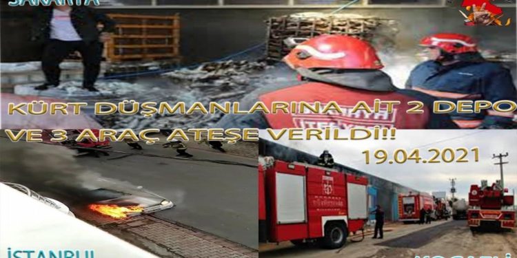 SON DAKİKA – Ateşin Çocukları 2 malzeme deposu ve 3 aracı küle çevirdi