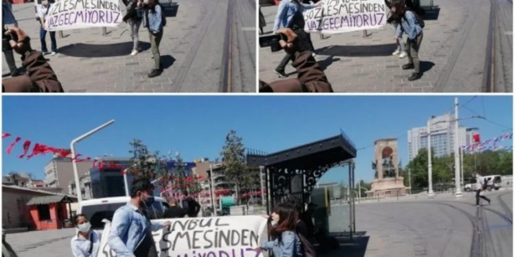 Taksim’de eylem yapmak isteyen 3 kadın rehin alındı
