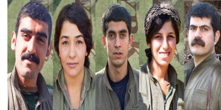 YRK şehit düşen 5 gerillayı andı