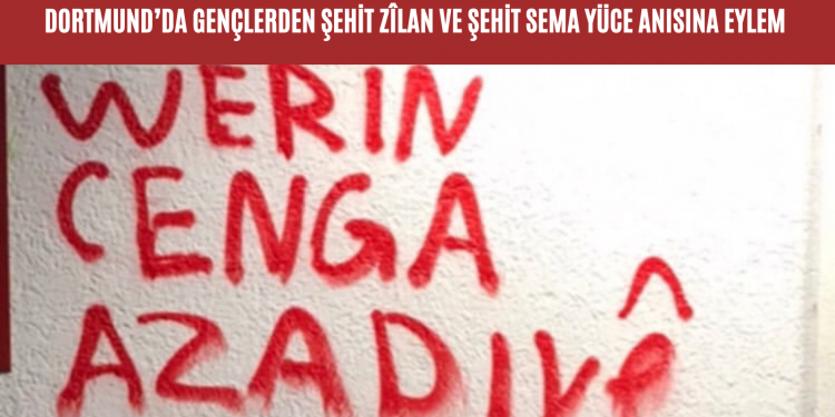 Dortmund’da gençlerden Şehit Zîlan ve Şehit Sema Yüce anısına eylem