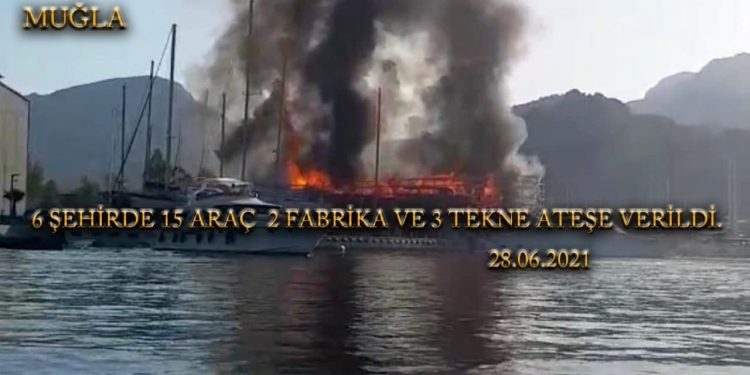 SON DAKİKA – Ateşin Çocukları 3 tekne, 2 fabrika ve 15 aracı ateşe verdi