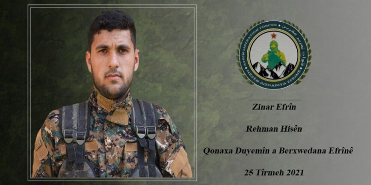 HRE şehit düşen bir savaşçısının kimliğini açıkladı