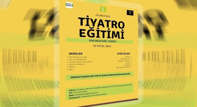 Amed Şehir Tiyatrosu’ndan ücretsiz atölyeler