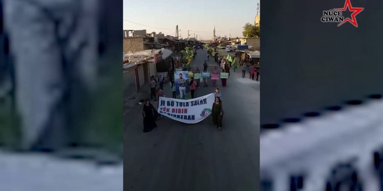 Şengalli genç kadınlar fermana karşı yürüdü