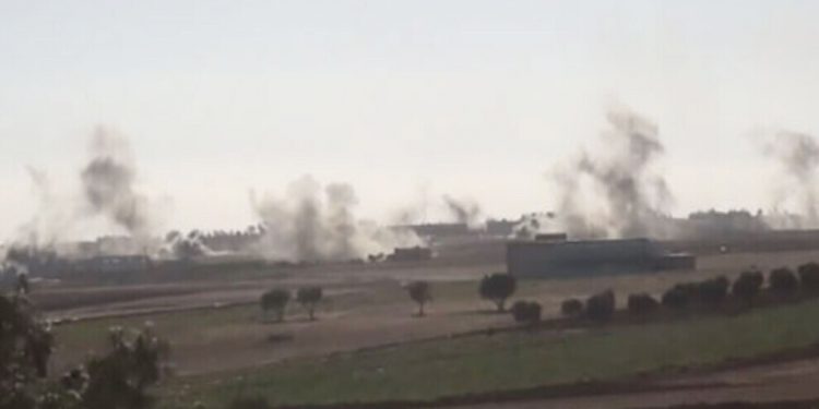 İşgalci TC Şehba’ya bağlı köyleri bombalıyor