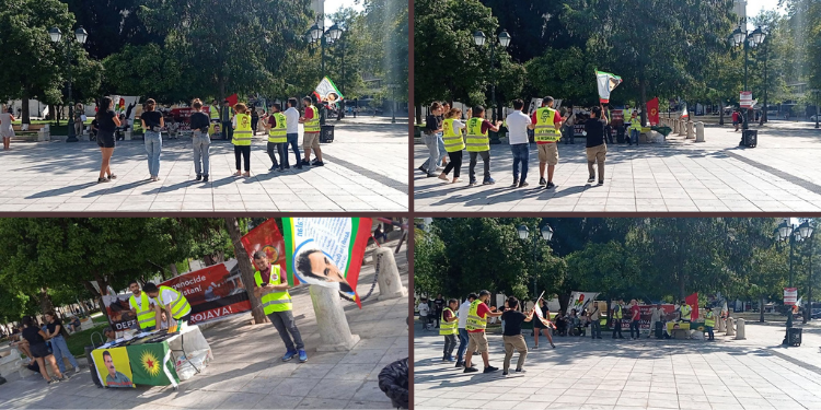 TCŞ, Atina’da tecrite karşı stand açtı