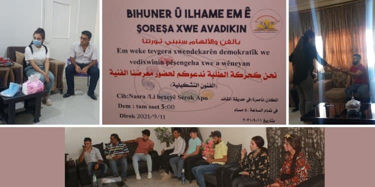 Ciwanên Xwendekar sergi hazırlığı yapıyor