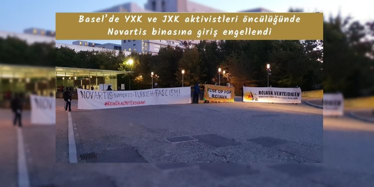 Basel’de YXK ve JXK aktivistleri öncülüğünde Novartis binasına giriş engellendi
