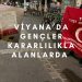 Viyana’da gençler kararlılıkla alanlarda