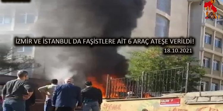 SON DAKİKA – Ateşin Çocukları Kürt düşmanlarına ait altı aracı küle çevirdi