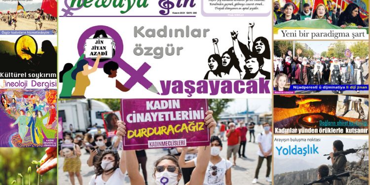 Newaya Jin’in 200’üncü sayısı “Kadınlar özgür yaşayacak” manşetiyle çıktı