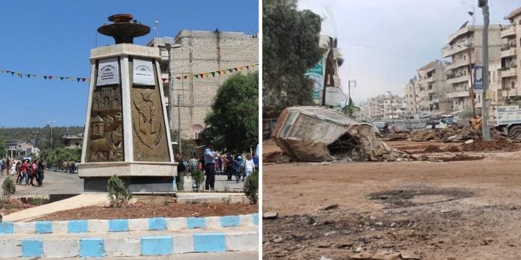 Efrîn’de kültürel soykırım devam ediyor – Newroz heykeli işgalciler tarafından yıkıldı