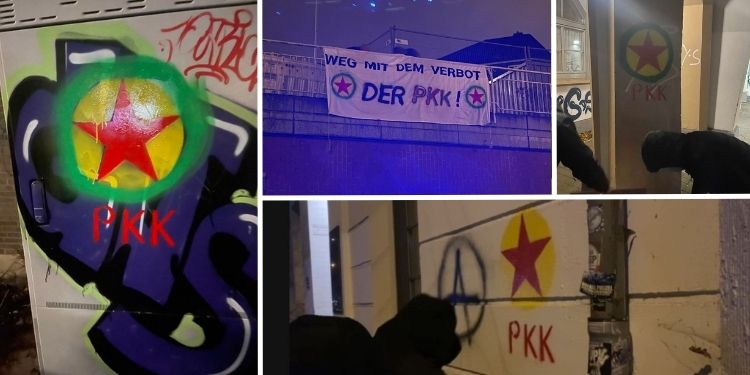 TCŞ ve TekoJIN’den PKK’nin 44’üncü yıldönümü vesilesiyle yazılama ve pankart