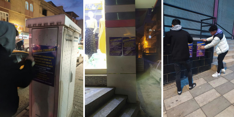 Gençlik meclisi Dîlok’ta afişler asarak katılım çağrısı yaptı