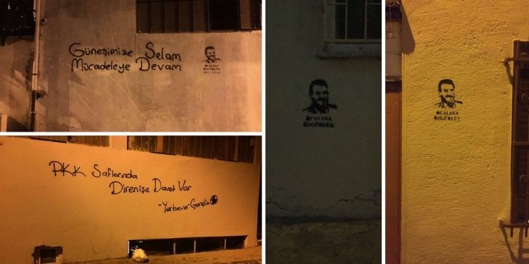 Yurtsever gençlikten yazılama ve baskı: PKK Saflarında Direnişe Davet Var