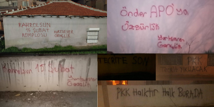 Yurtsever gençlik komploya ve devam eden tecrite karşı yazılama yaptı