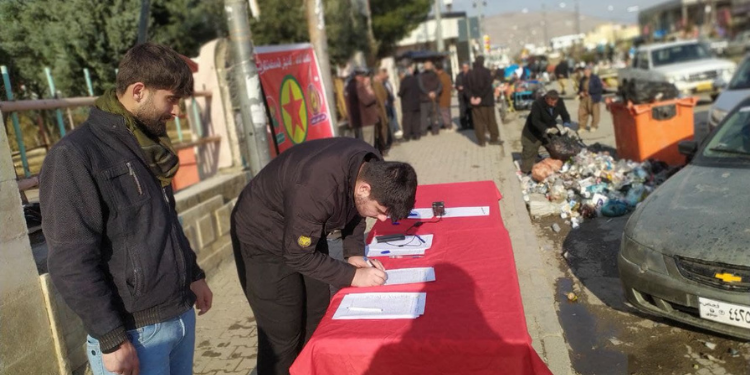 Gençlik PKK’nin terör örgütü listesinden çıkarılması için imza topladı