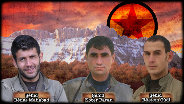 HPG Botan’da şehit düşen 3 gerillayı andı