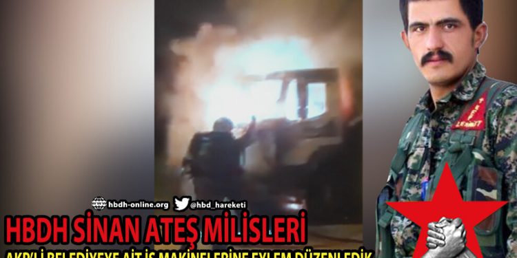 HBDH İstanbul’da AKP’li belediyenin makinelerini yaktı