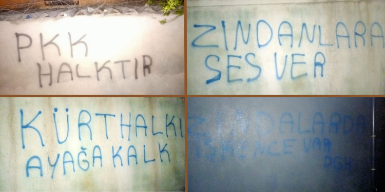 Yurtsever Gençlik’ten zindanlarda yapılan işkenceye karşı yazılama