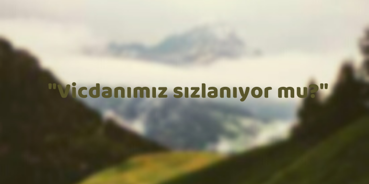 “Vicdanımız sızlanıyor mu?”