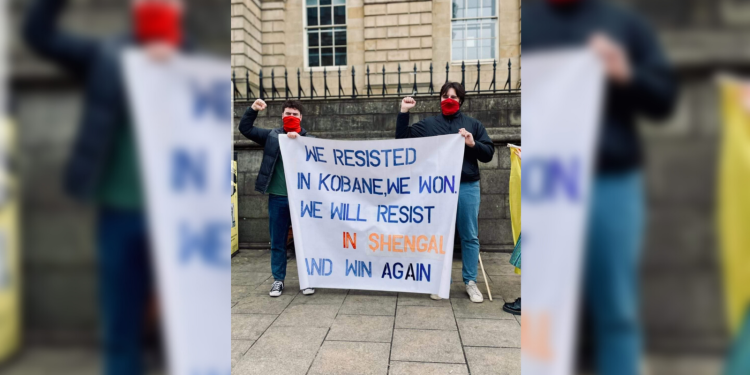 İskoçya’da Gençler Şengal için Alana Çıktılar